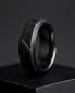Preview: 8 mm schwarzer Titanring mit geschmiedetem Carbon-Finish - Carus Black